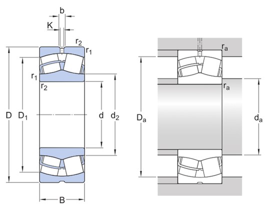 hkbearingservice-24136 CC/W33 Cylindrical Roller Bearing Drawing hkbearingservice-24136 CC/W33 Cylindrical Roller Bearing Drawing